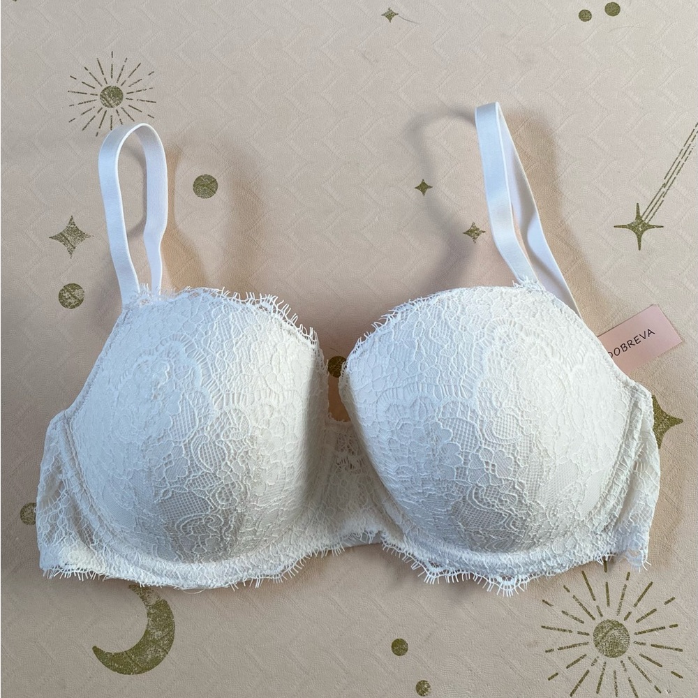 White Lace Balconette Bra